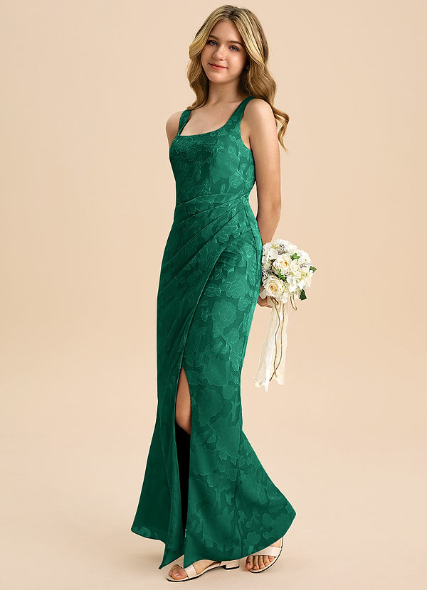 Azazie Mero Junior Klä av Tubklänning i Blommig Utbrändhet Plisserad image1