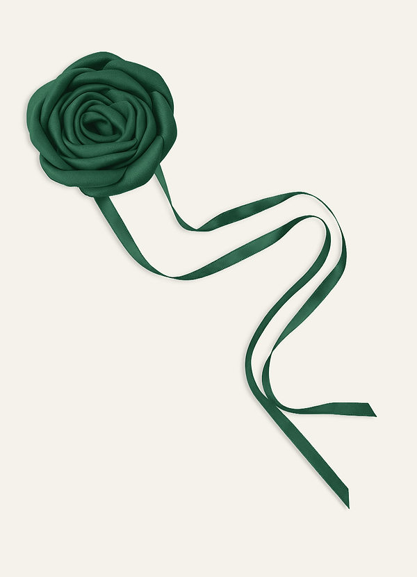 front Bijpassende rozenbloem touwketting