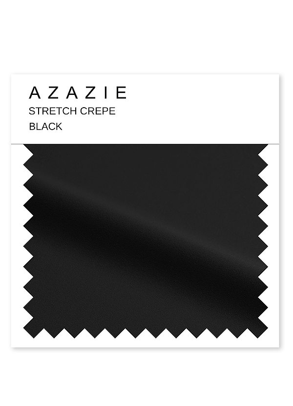 front Azazie Black Stretch Crepe Swatch