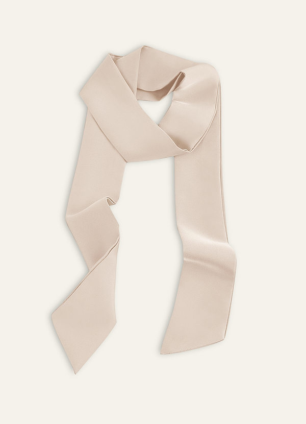 front Pañuelo para el pelo de satén elástico de color a juego