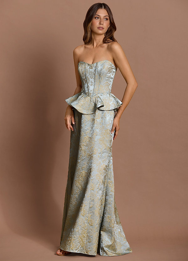Coralie  Vintage Blue Maxi Dress image1