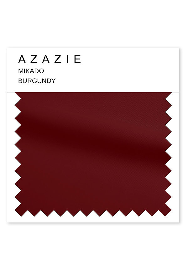 front Azazie Burgundy Mikado Swatch