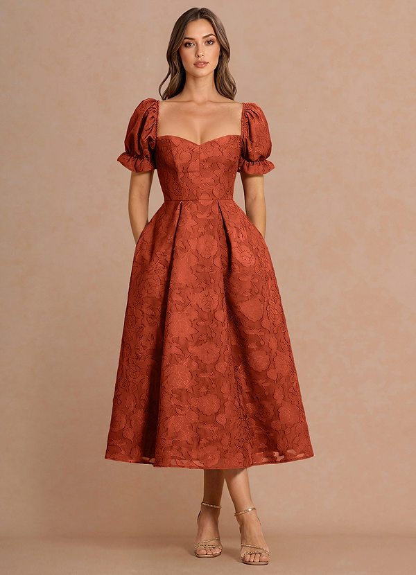 Vestido Castaño Midi Lanthe image1