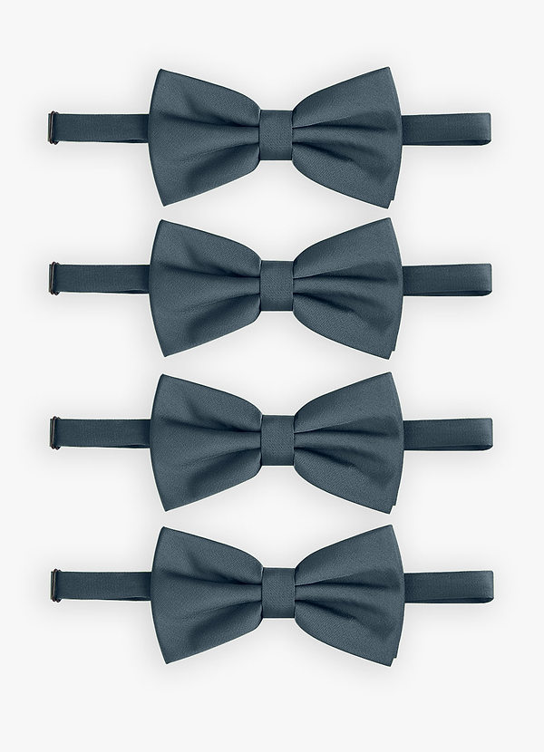front Adjustable Stretch Satin Bow Tie – 4-Piece Set