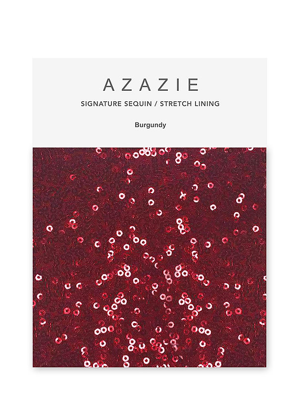 front Azazie Burgundy Signature Sequin Swatches
