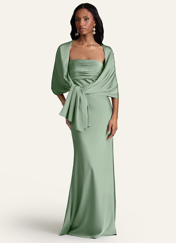 front Azazie Matchande Färg Aleena Stretch Satin Sjal