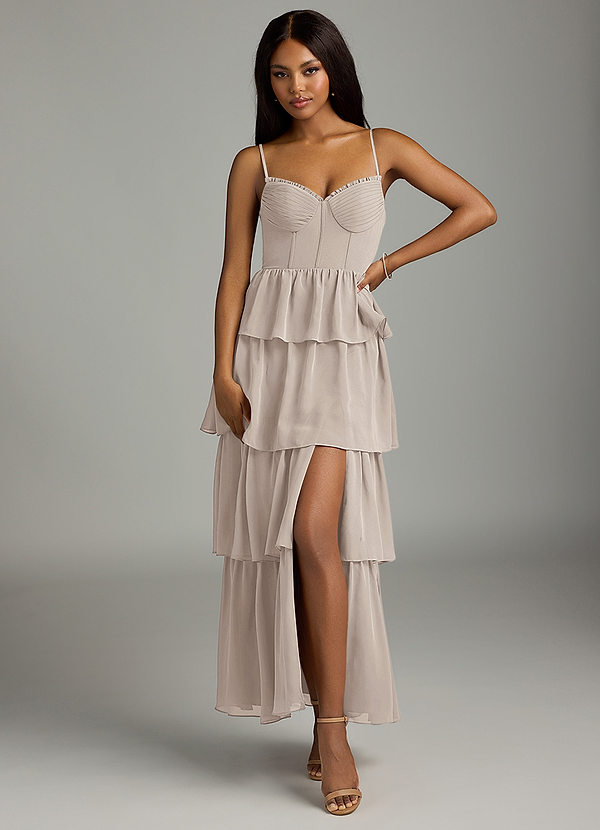 Azazie Kaiden Bridesmaid Dresses Frost A-Line Sweetheart Neckline Chiffon Dress image1