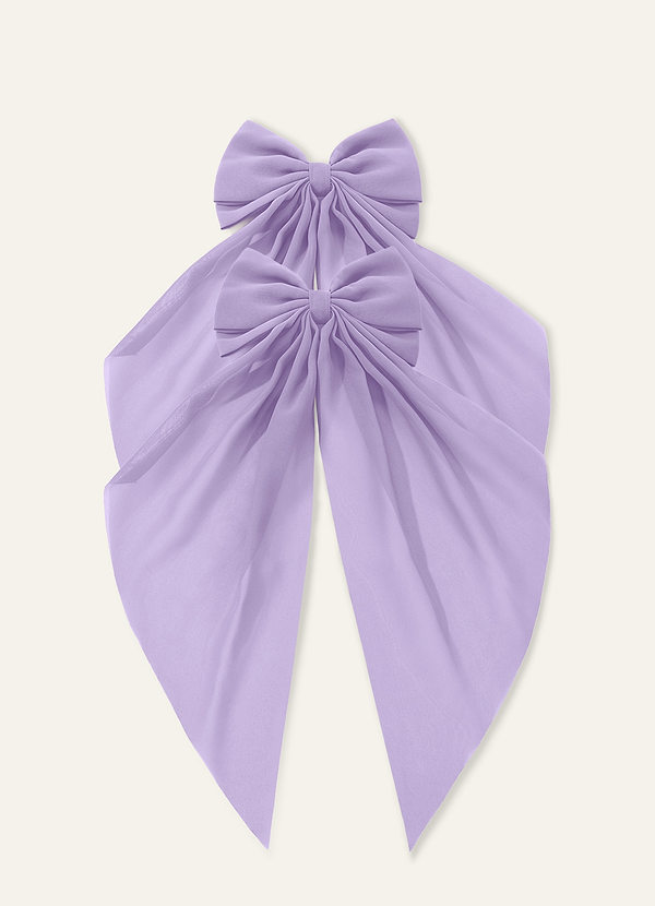 front Hårspänne i matchande färg med Burnout-rosett i chiffong (2-pack)