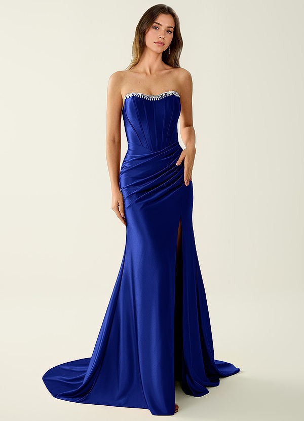 Simago Neptuno Vestido de fiesta con corsé adornado con cuentas image1