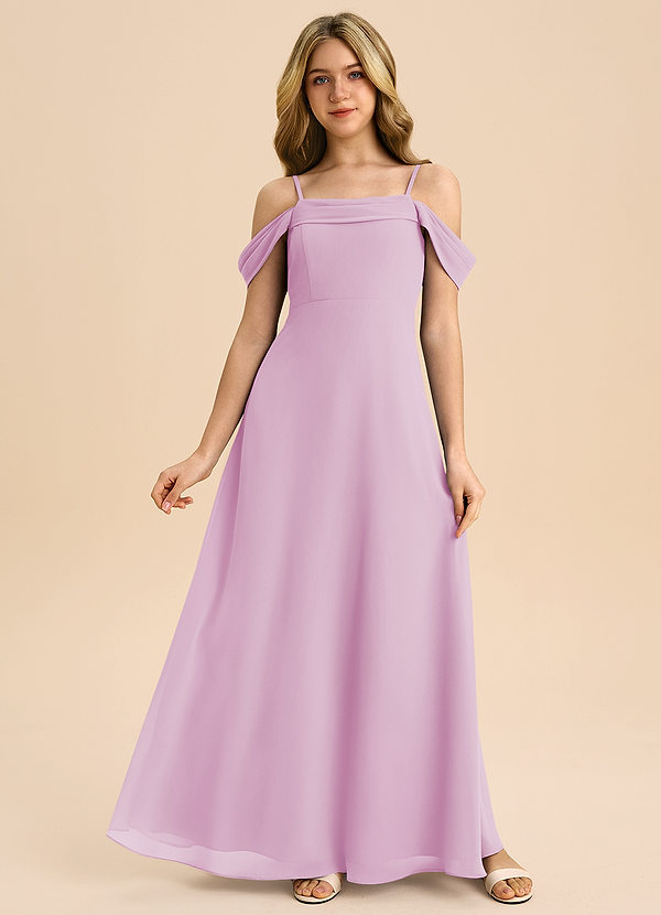 Azazie Anselie Junior Klä av A-Line i Chiffong Av axeln image1