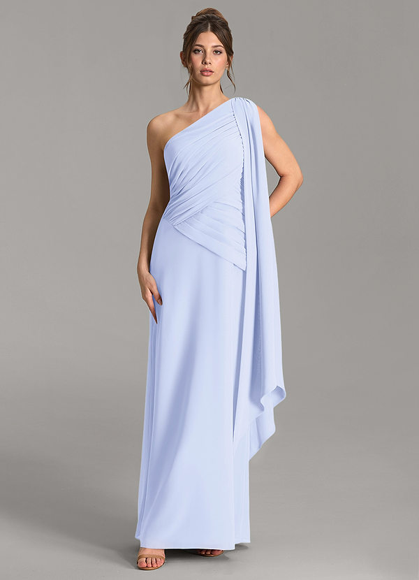 Azazie Ayra Bridesmaid Dresses Lavender A-Line One Shoulder Chiffon Dress image1