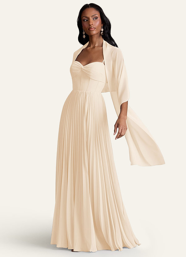 front Azazie Matching Color Ireland Chiffon Shawl