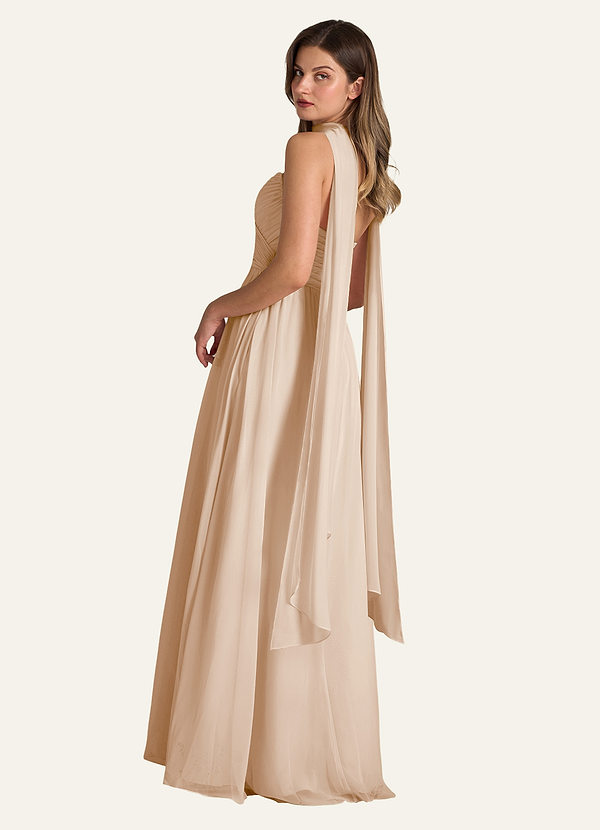 front Azazie Matching Color Chiffon Scarf