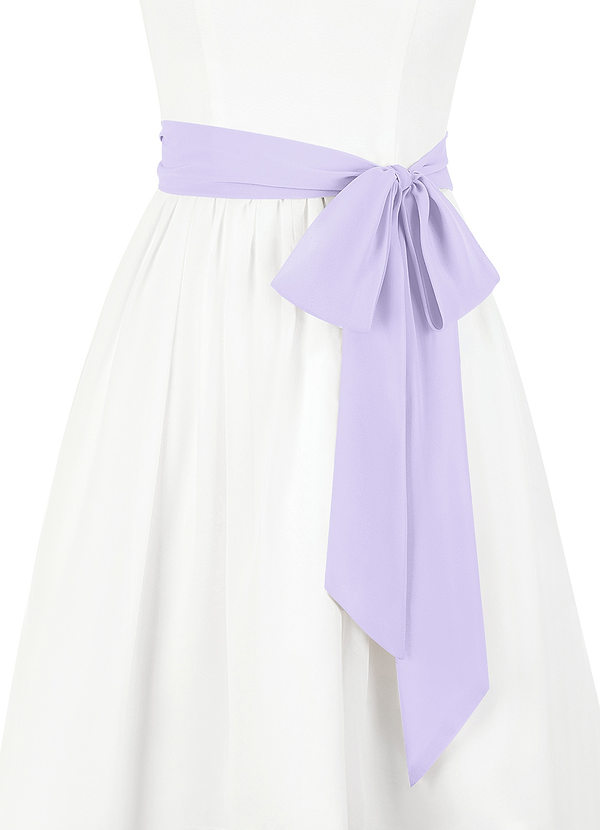 front Azazie Matching Color Chiffon Sash