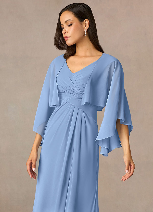 front Azazie Coprispalle In Chiffon Deborah In Colore Abbinato