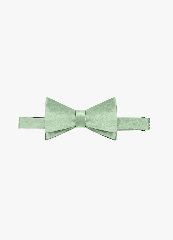 front Metallic Satin Bow Tie