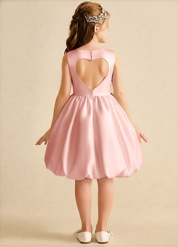 Azazie Nirvana Vestidos de Niña de Flores Vestido de Rosetón de Satin Mate de Princesa con Volante image1