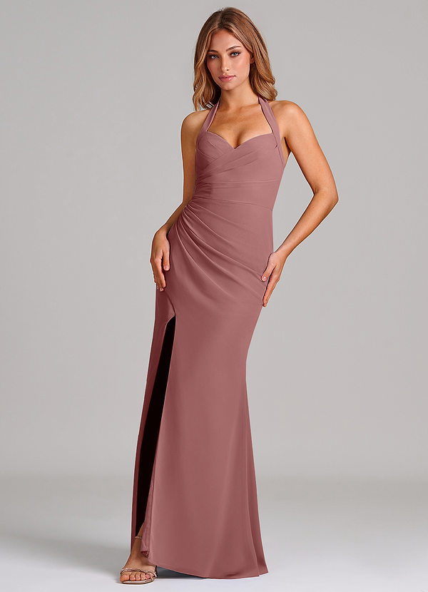 Azazie Emeria Suknie dla druhen Syrena Dekolt w kształcie serca Szyfon Do ziemi Sukienka image1