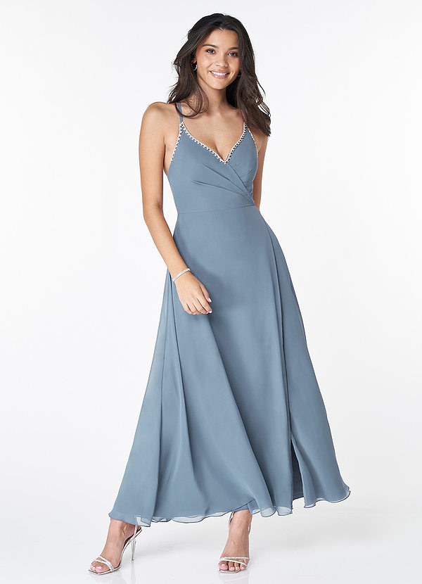 Power Blue Henderson Power Blue Sleeveless Maxi Dress Azazie