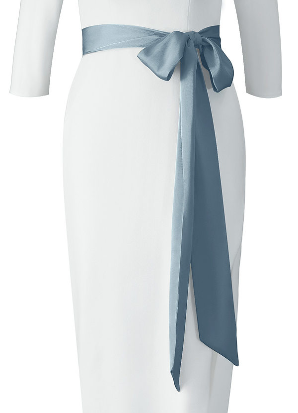 front Azazie Matching Color Stretch Satin Sash
