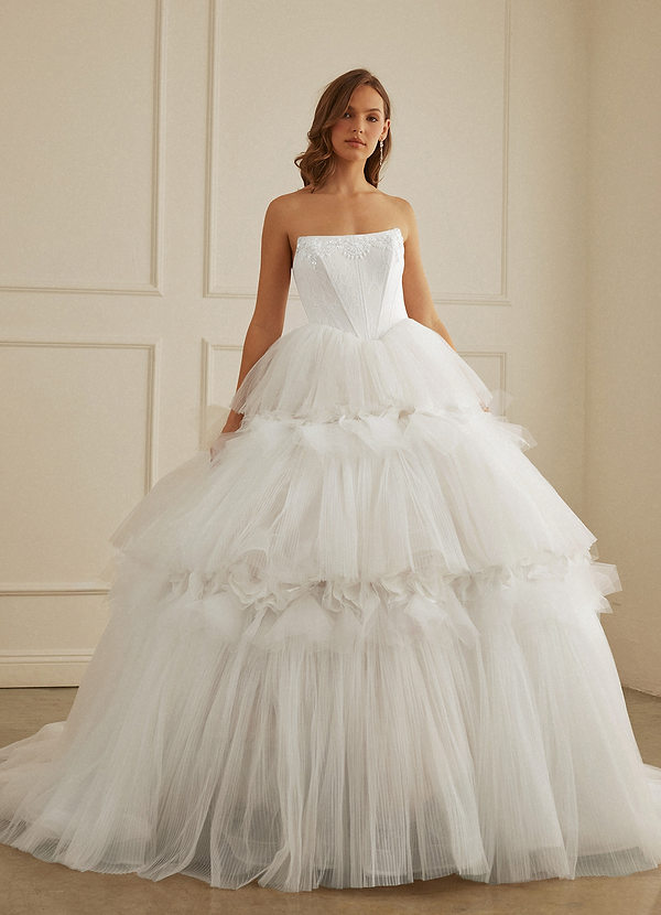 Christian Siriano Bridal for Azazie 2008 Wedding Dresses Diamond White Ball-Gown Sequins Tulle Dress image1