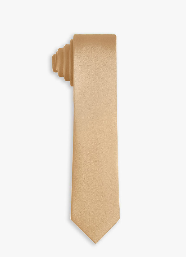 front Schmale Krawatte aus Stretch-Satin