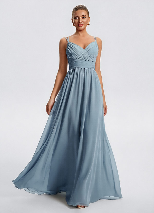 Heloise Dusty Blue A-Line Maxi Dress Atelier Dress image1