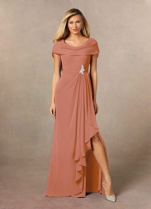 Azazie Mary Mother of the Brides Dresses MAI TAI A-Line Side Slit Chiffon Dress image1