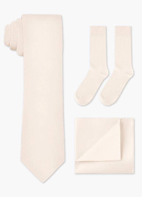 front Matching Wide Tie & Pocket Square & Socks Set