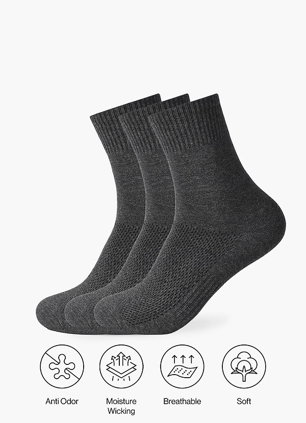 front Odor-Resistant Crew Dress Socks