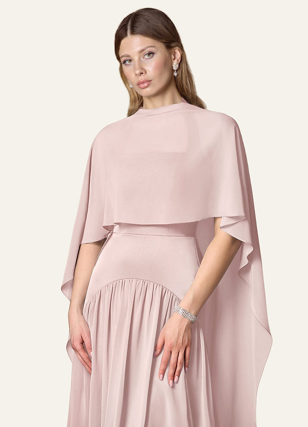 front Azazie Matching Color Chiffon Multiway Cape
