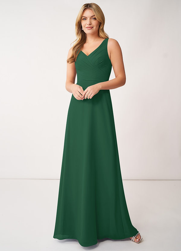 Dark Green Azazie Nala Bridesmaid Dresses | Azazie