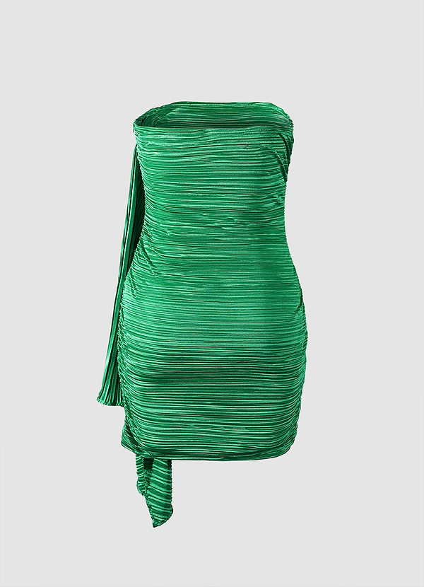 back lit Vert Mini robe sans bretelles