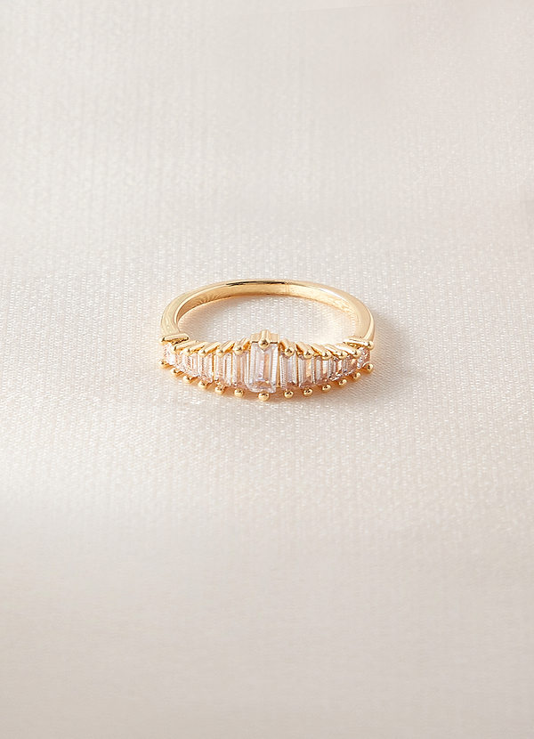 front Crystal Art Deco Ring