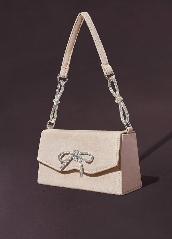 back Bowknot Rhinestone Underarm Bag