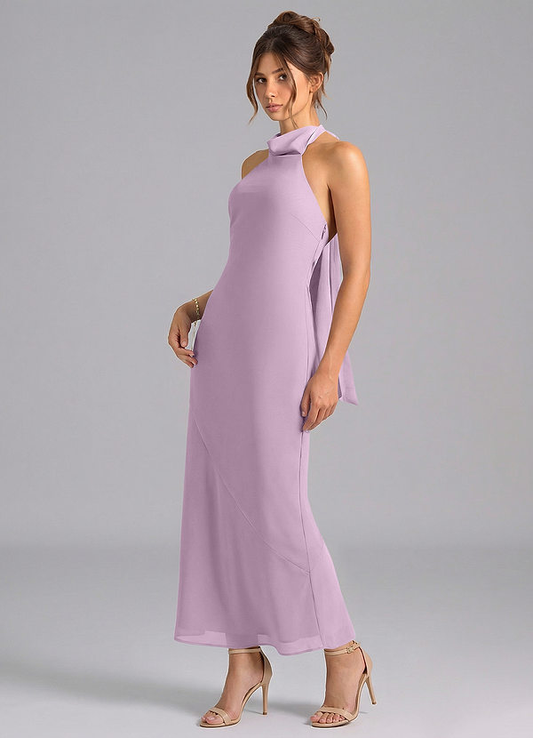 Azazie Velli Bridesmaid Dresses Wisteria Mermaid High Neck Chiffon Dress image1