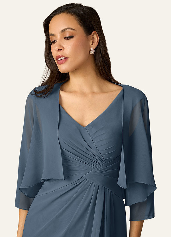 front Azazie Matching Color Fisher Chiffon Wrap