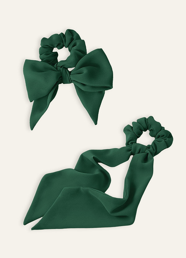 front Juego de 2 coleteros y bufandas multiposición de gasa de colores a juego