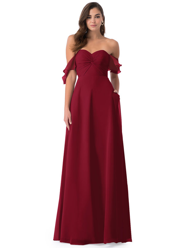Burgundy Azazie Juna Bridesmaid Dresses | Azazie