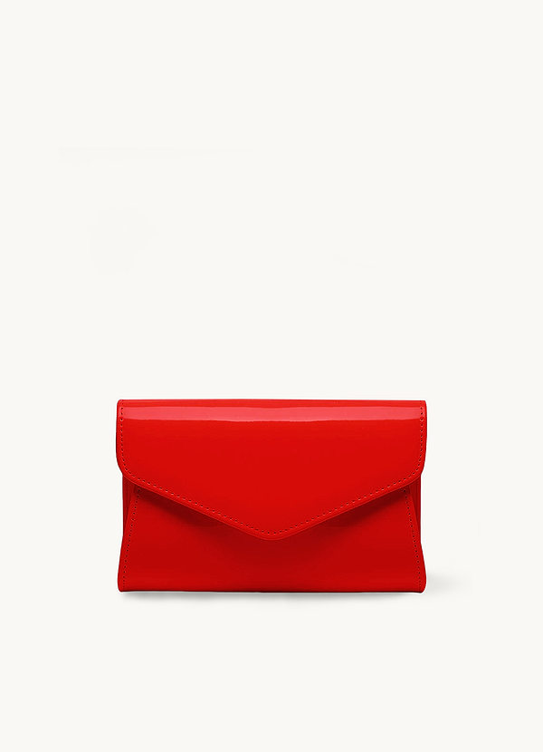 front Brief Patent Leather Envelope Bag