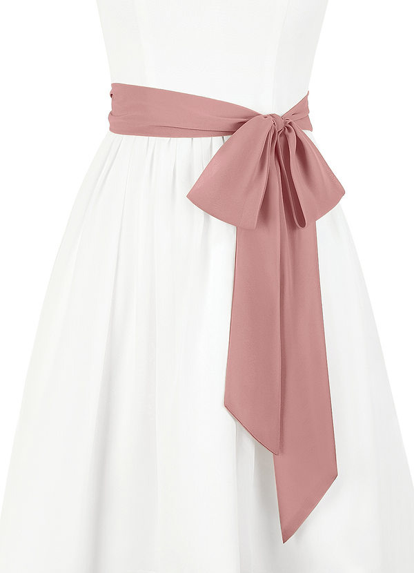 front Azazie Matching Color Chiffon Sash