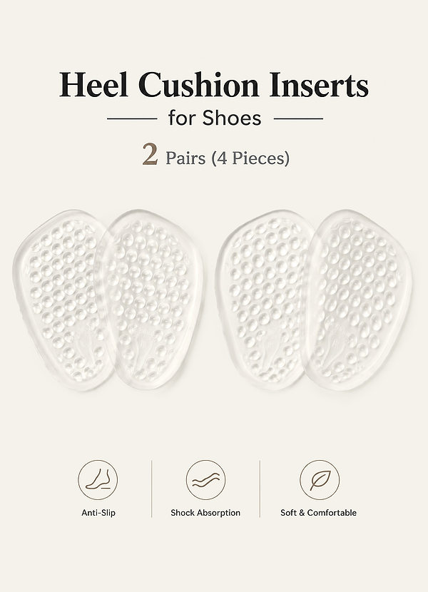 front 2 paires de coussinets invisibles en gel pour les pieds