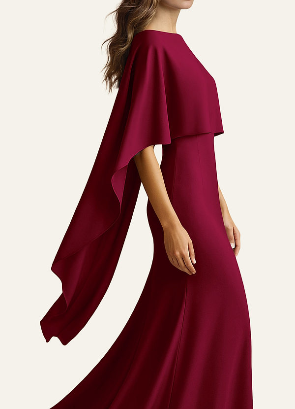 front Azazie Matchande färg stretchig satin flervägskappa