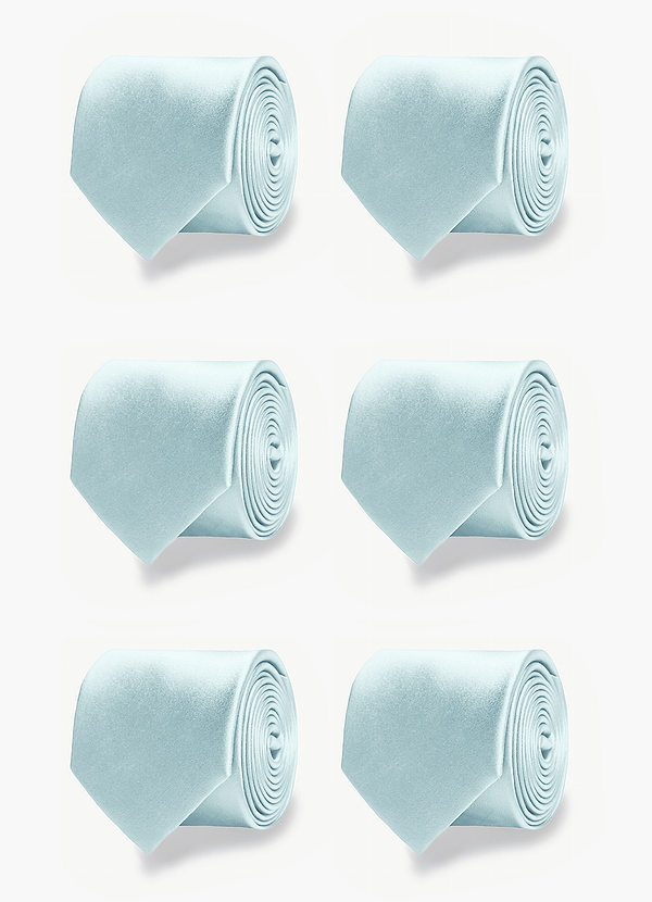 front Matte Satin Matching Groomsmen Tie Set – 6 Pieces