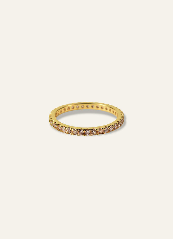 front 18K Gold Plated Birthstone Ring