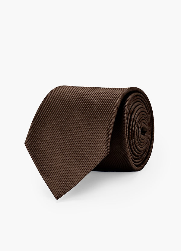 front Corbata moderna lisa de grosgrain