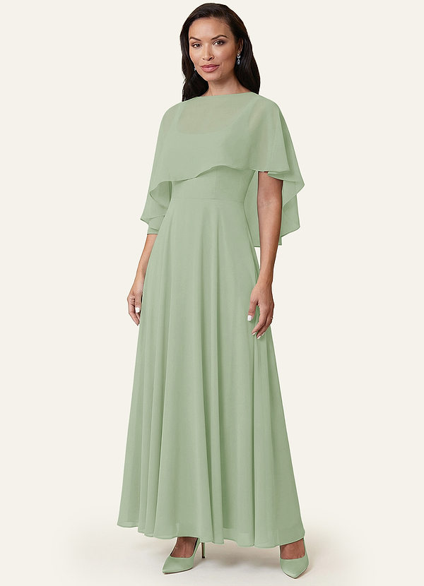 front Azazie Bijpassende Kleur Wren Chiffon Wrap