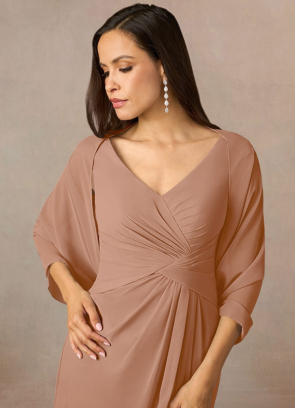 front Azazie Farblich Passender Sarah-Chiffon-Wickel