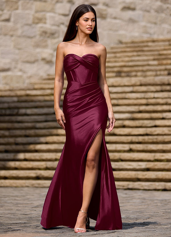 Prism Rojo Ankara Vestido de fiesta con corsé image1