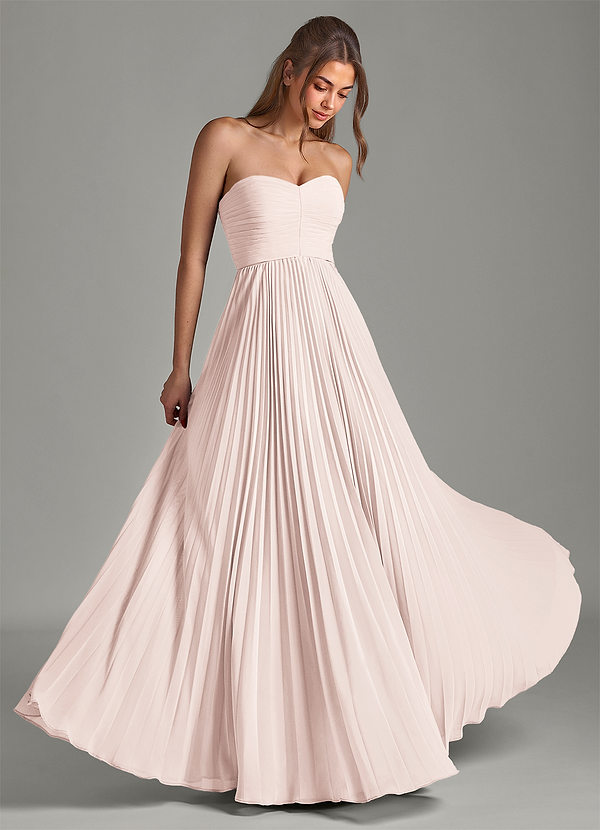 Azazie Chiana Abiti da Damigella Abito A-Line in Chiffon Senza Cinturino Petalo Di Rosa image1